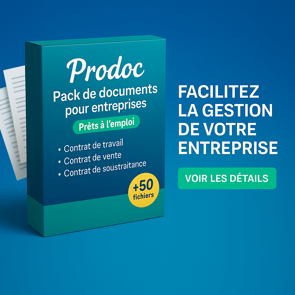 Pack de +50 modèles de contrats & documents pour entreprises